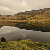Buy canvas prints of Blea Tarn Reflections by John Hare