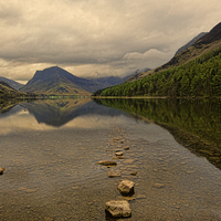 Buy canvas prints of Over Buttermere To Fleetwith Pike by John Hare