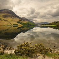 Buy canvas prints of Buttermere Reflections by John Hare