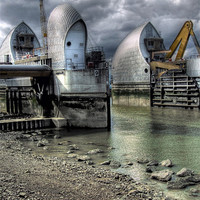 Buy canvas prints of Open Barrier 9 - Thames Barrier in Greenwich by Victoria Limerick