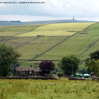 Buy canvas prints of Looking over to Stoodley Pike.  by Lilian Marshall