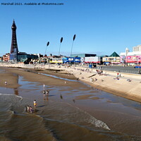 Buy canvas prints of Blackpool North to Central Promenade. by Lilian Marshall