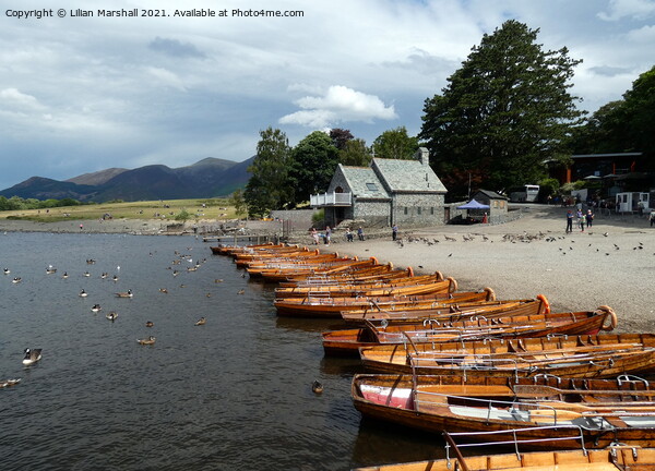 Derwentwater landing stage .  Picture Board by Lilian Marshall