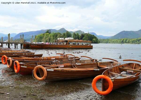 Derwentwater Boats  Picture Board by Lilian Marshall