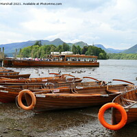 Buy canvas prints of Derwentwater Boats  by Lilian Marshall