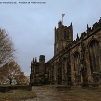 Buy canvas prints of Dusk at Lancaster Priory Church by Lilian Marshall