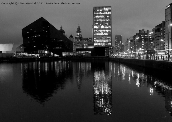 Dusk at Albert Docks Liverpool. Picture Board by Lilian Marshall