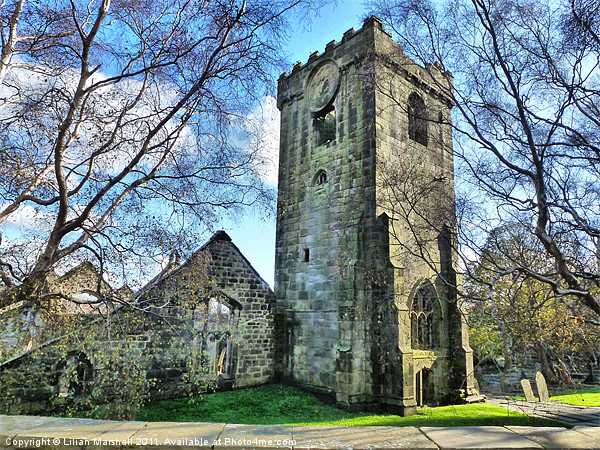 Heptonstall Church Ruins. Picture Board by Lilian Marshall