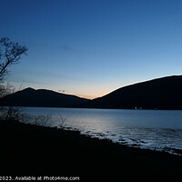 Buy canvas prints of The blue hour over Loch Linnhe  Scotland.  by Lilian Marshall