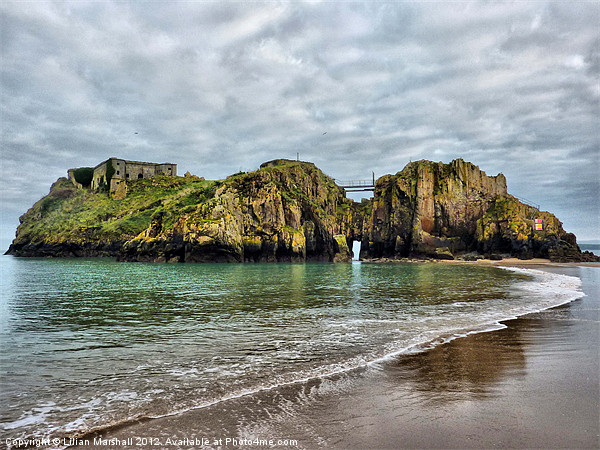 St Catherines Island Tenby Picture Board by Lilian Marshall