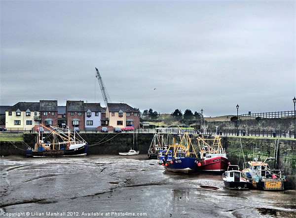 Maryport Harbour Picture Board by Lilian Marshall