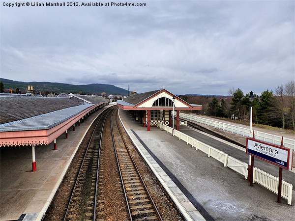 Aviemore Railway Station. Picture Board by Lilian Marshall