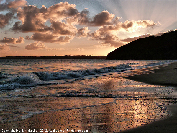 Sunrise over Carbis Bay Picture Board by Lilian Marshall