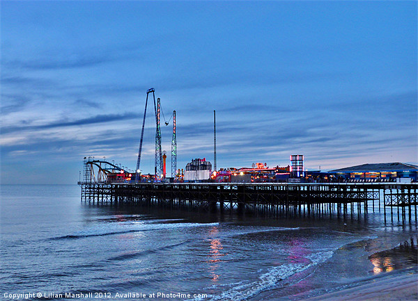 South Pier at Dusk Picture Board by Lilian Marshall