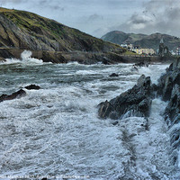 Buy canvas prints of Rough Seas Illfracombe.(2) by Lilian Marshall