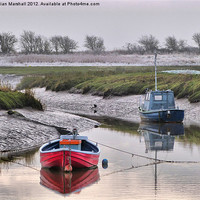 Buy canvas prints of Frosty day at Glasson Dock. by Lilian Marshall