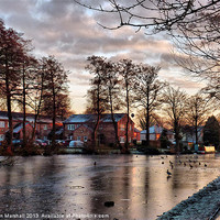 Buy canvas prints of Frozen Garstang Canal by Lilian Marshall