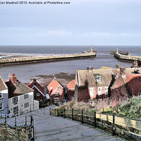 Buy canvas prints of Harbour View Whitby. by Lilian Marshall