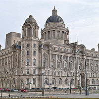 Buy canvas prints of Port of Liverpool Building. by Lilian Marshall