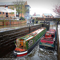 Buy canvas prints of Going through the locks. by Lilian Marshall