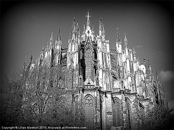 The many spires of Cologne Dome Picture Board by Lilian Marshall