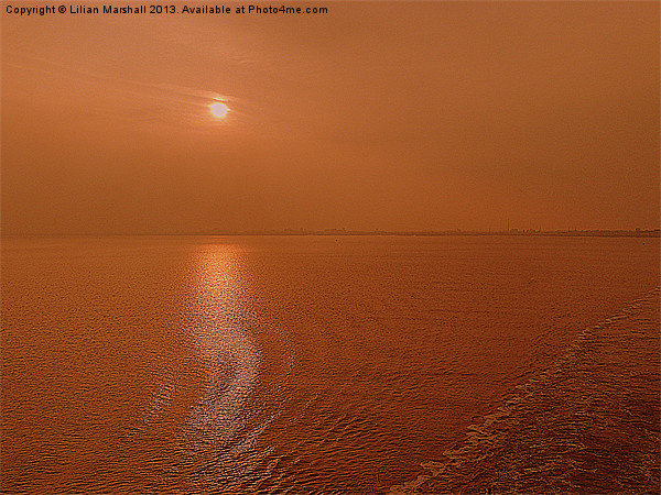 Sunset on the Humber estuary Picture Board by Lilian Marshall