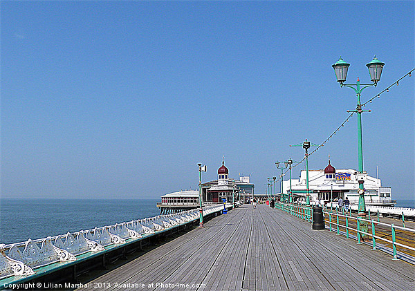 North Pier Blackpool Picture Board by Lilian Marshall