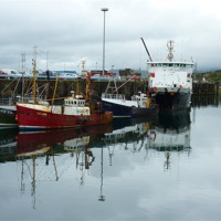 Buy canvas prints of Mallaig Harbour. by Lilian Marshall