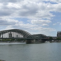 Buy canvas prints of Hohenzollern Bridge and Cologne Dome. by Lilian Marshall