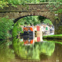 Buy canvas prints of Bridge No 15 on the Rochdale Canal. by Lilian Marshall