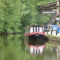Buy canvas prints of The Rochdale Canal. by Lilian Marshall
