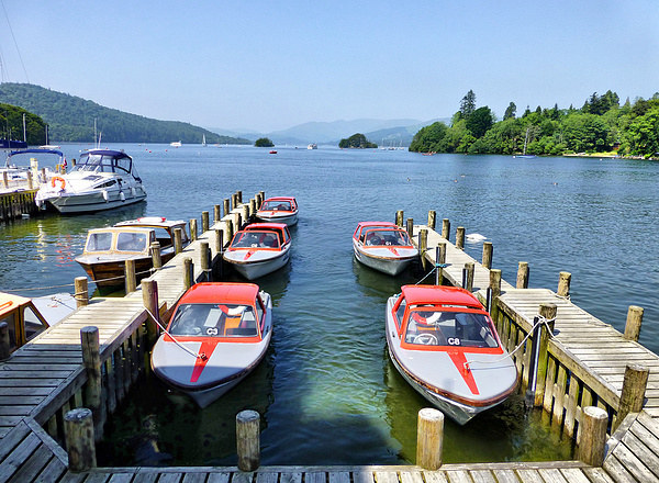 Motorboats at Lake Windermere. Picture Board by Lilian Marshall