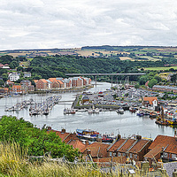 Buy canvas prints of Whitby Harbour. by Lilian Marshall