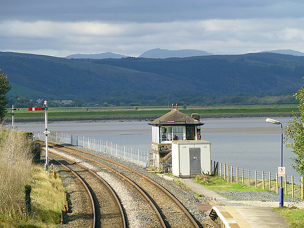 Arnside Signal Box. Picture Board by Lilian Marshall