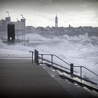 Buy canvas prints of Rough sea at Cleveleys by Lilian Marshall