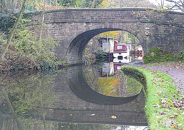 Reflections at Bridge No. 15 Picture Board by Lilian Marshall