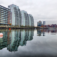 Buy canvas prints of Salford Quays. by Lilian Marshall