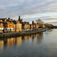Buy canvas prints of .The River Ouse at York. by Lilian Marshall