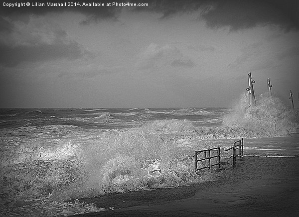 Rough Seas at Cleveleys. Picture Board by Lilian Marshall