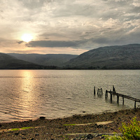 Buy canvas prints of Sunset over Loch Linnhe. by Lilian Marshall
