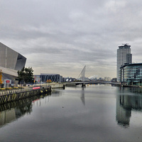 Buy canvas prints of Salford Quays by Lilian Marshall