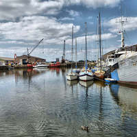 Buy canvas prints of Glasson Dock by Lilian Marshall