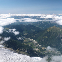 Buy canvas prints of Chamonix France from above the clouds,  by Lilian Marshall