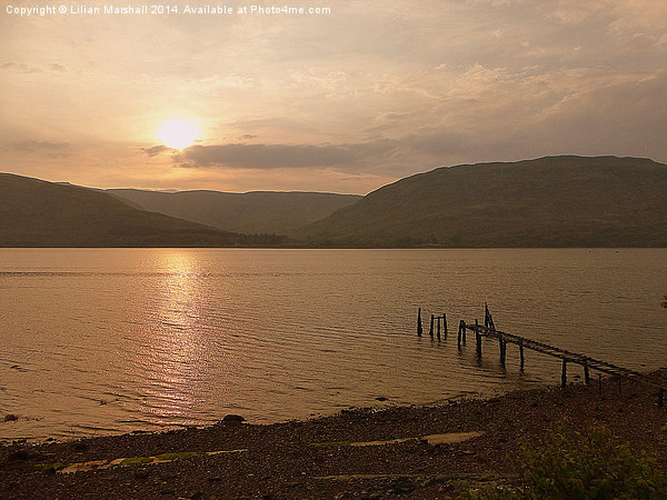 Sunset over Loch Linnhe  Picture Board by Lilian Marshall
