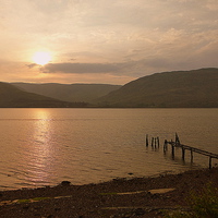Buy canvas prints of Sunset over Loch Linnhe  by Lilian Marshall