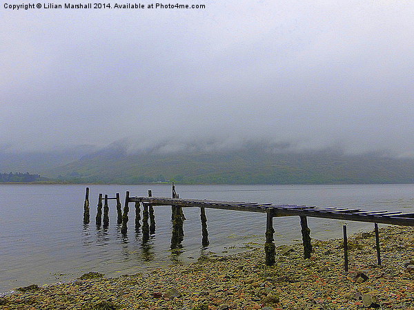 Misty over Loch Linnhe.  Picture Board by Lilian Marshall