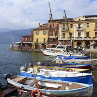 Buy canvas prints of  Malcesine-Italy by Lilian Marshall