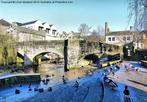 The Packhorse Bridge .  Picture Board by Lilian Marshall