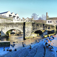 Buy canvas prints of The Packhorse Bridge .  by Lilian Marshall