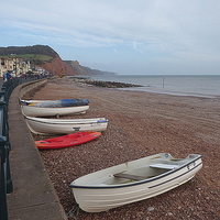 Buy canvas prints of  Sidmouth  Coastline. by Lilian Marshall
